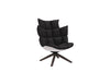 Husk Swivel Armchair with Snug Sides and Headrest
