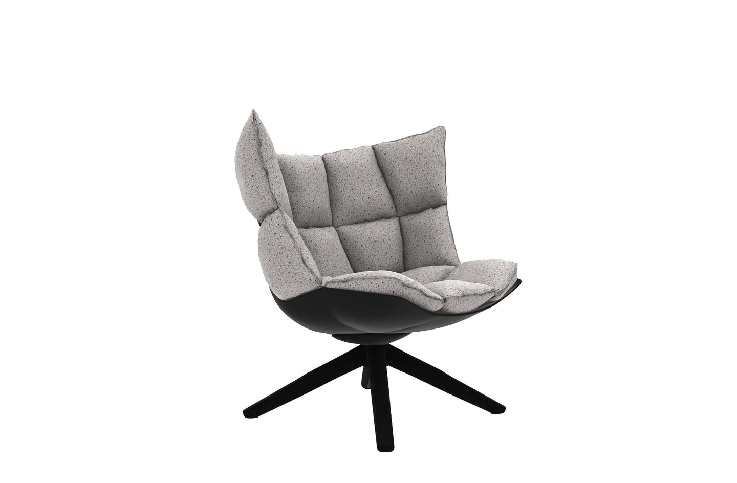 Husk Swivel Armchair with Snug Sides
