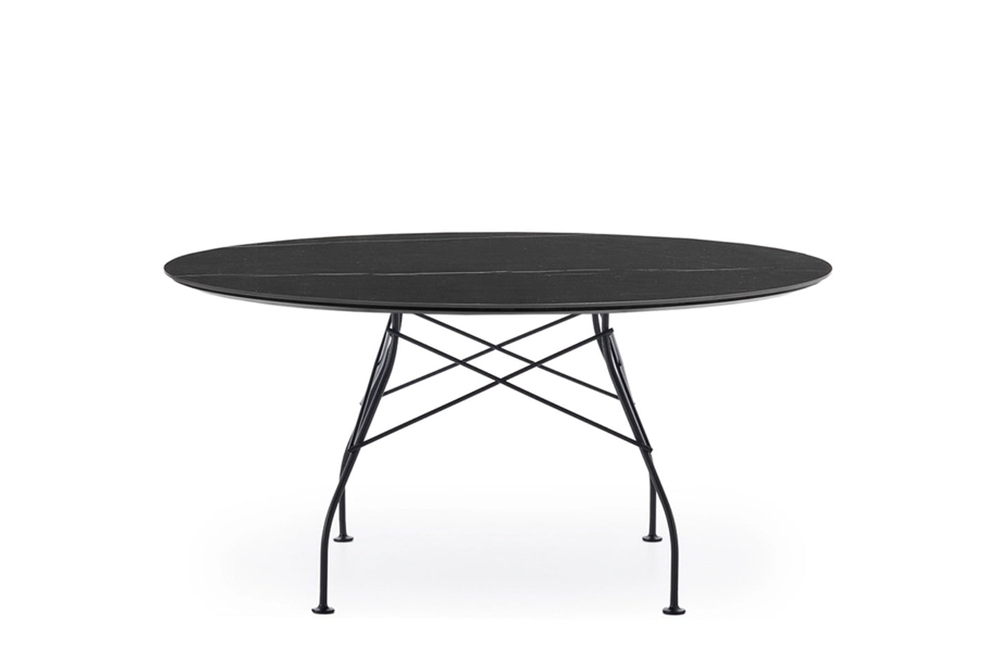 Glossy XXL Round Table - Stoneware
