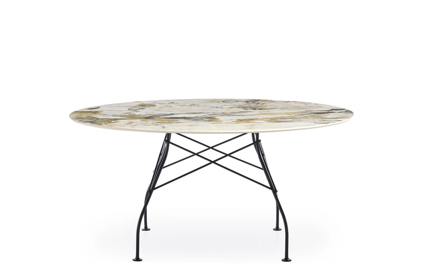 Glossy XXL Round Table - Stoneware
