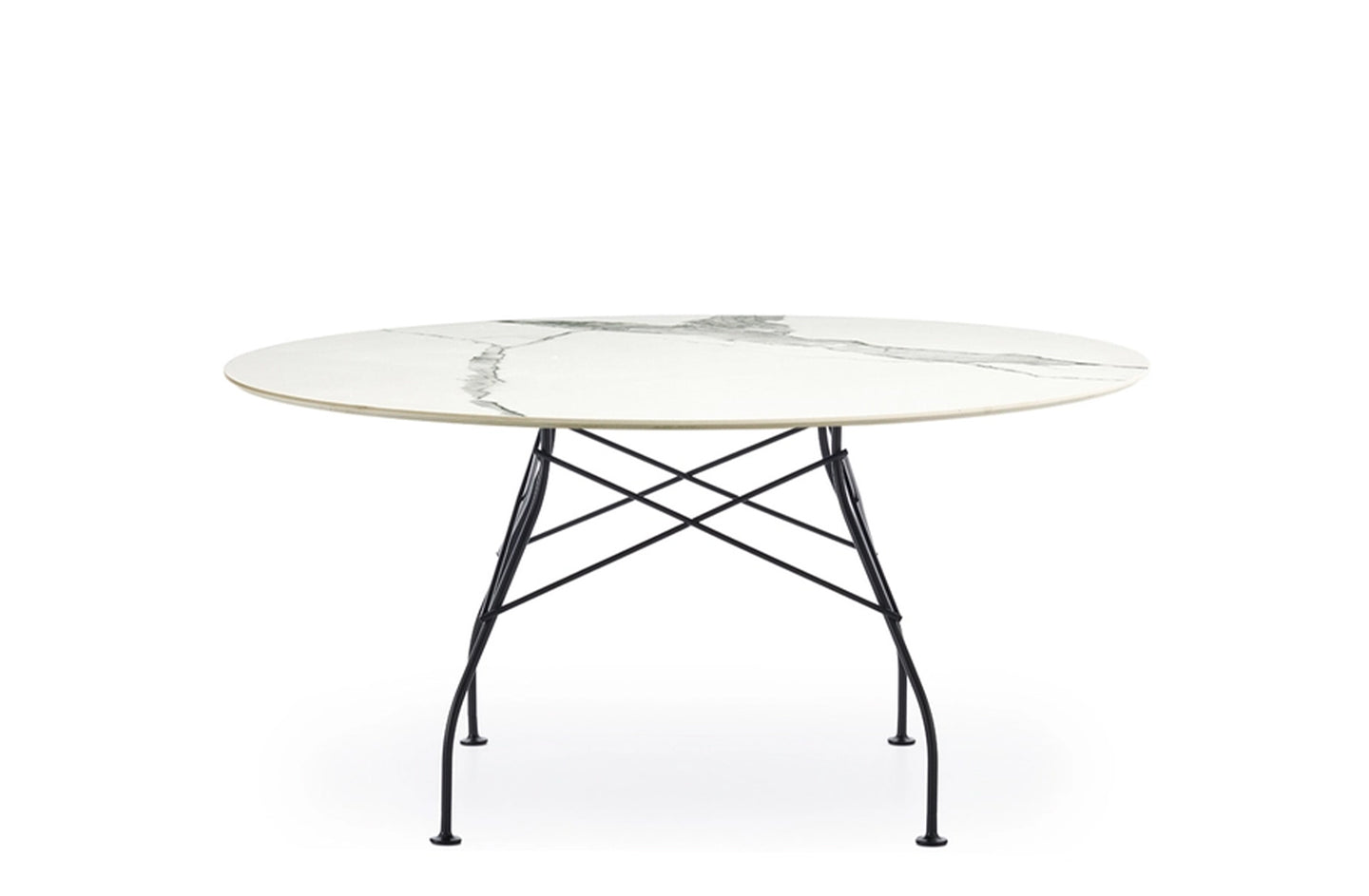 Glossy XXL Round Table - Stoneware
