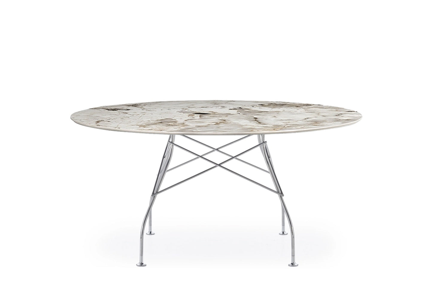 Glossy XXL Round Table - Stoneware
