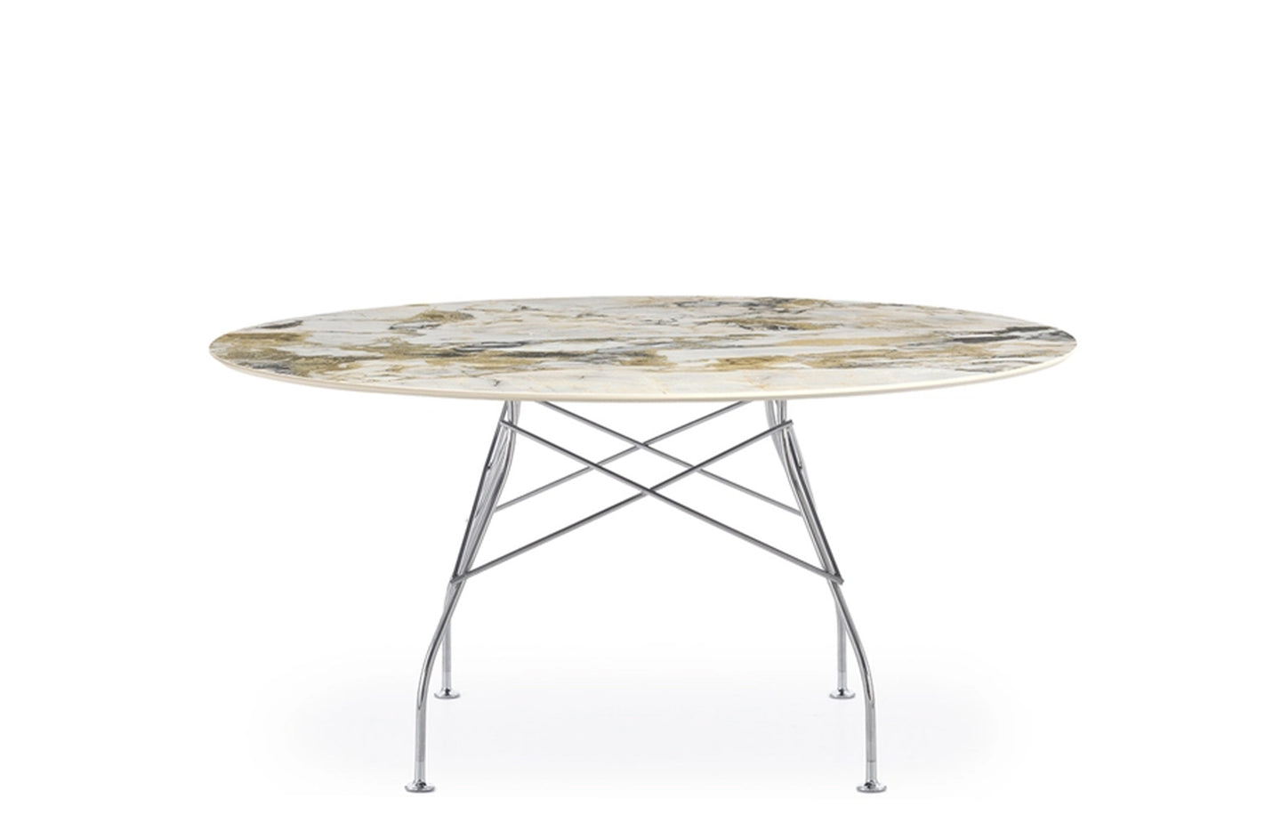 Glossy XXL Round Table - Stoneware
