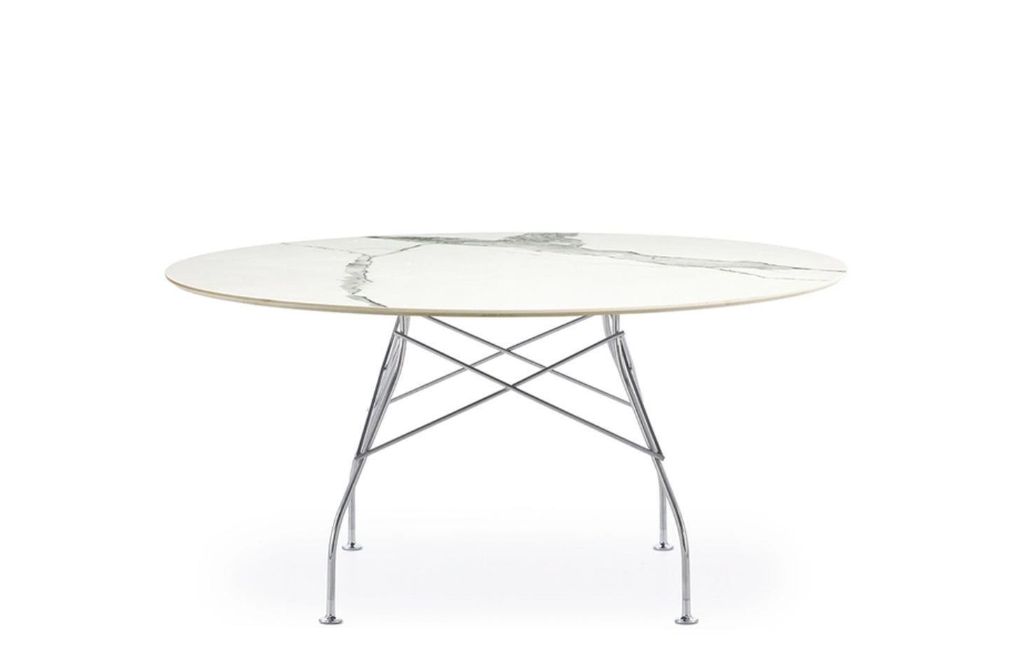 Glossy XXL Round Table - Stoneware
