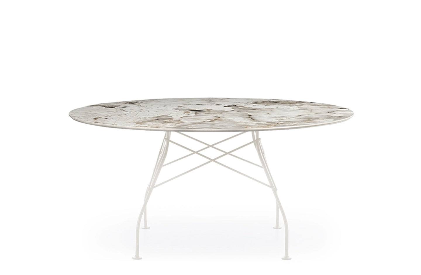 Glossy XXL Round Table - Stoneware
